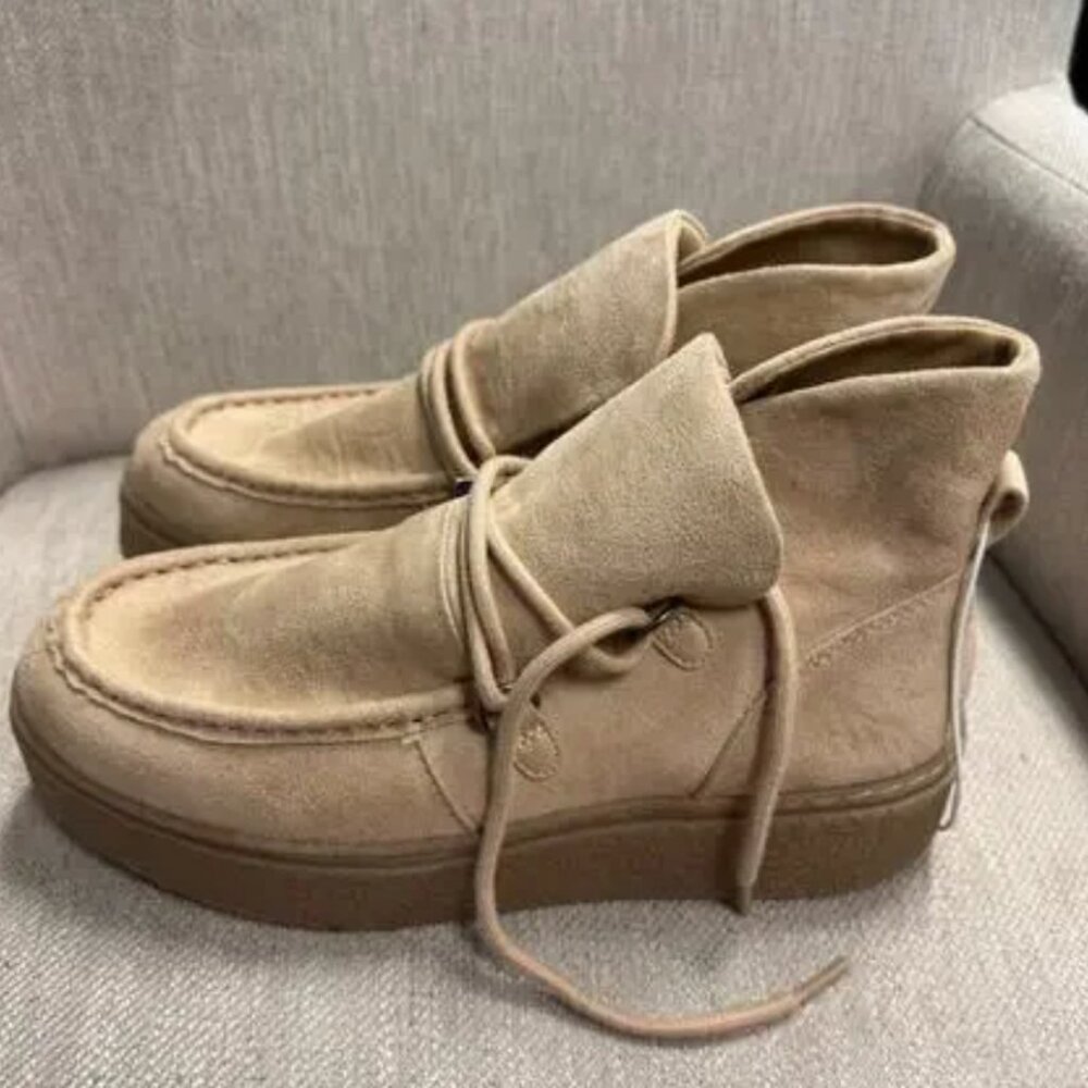 Universal Thread Tan Amara Style Winter Wedge Boo… - image 5